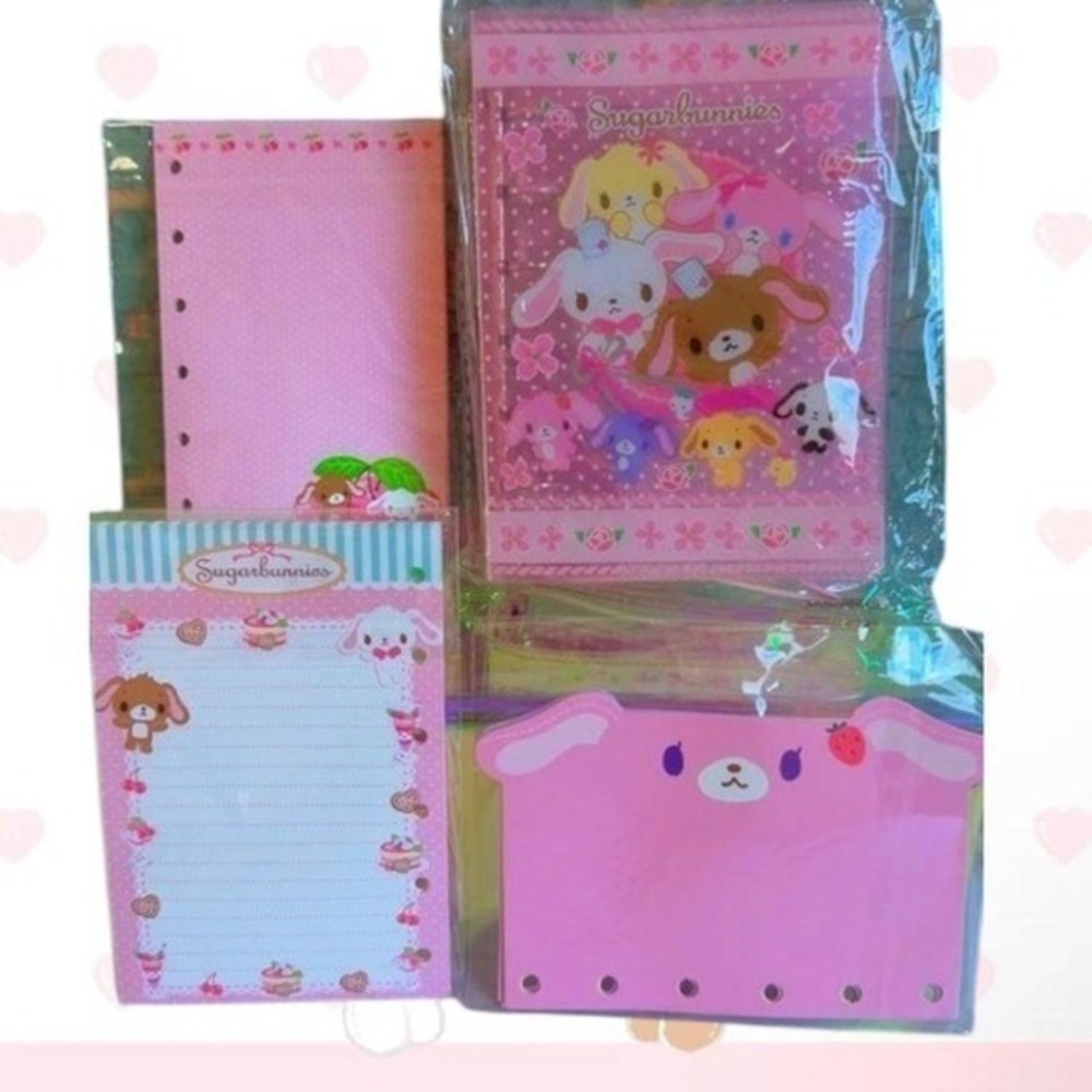 Y2K VINTAGE RARE SUGARBUNNIES MINI BINDER NOTEPAD BUNDLE NEW
